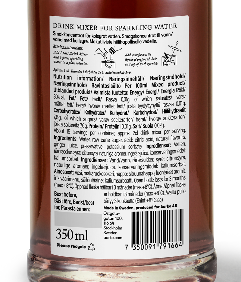 Drink Mixer - Spicy Ginger ingredients