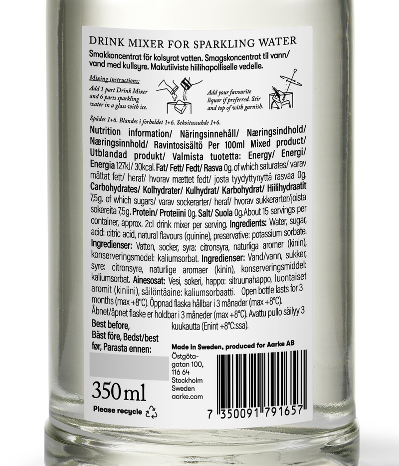 Drink Mixer - Spruce Tonic ingredients